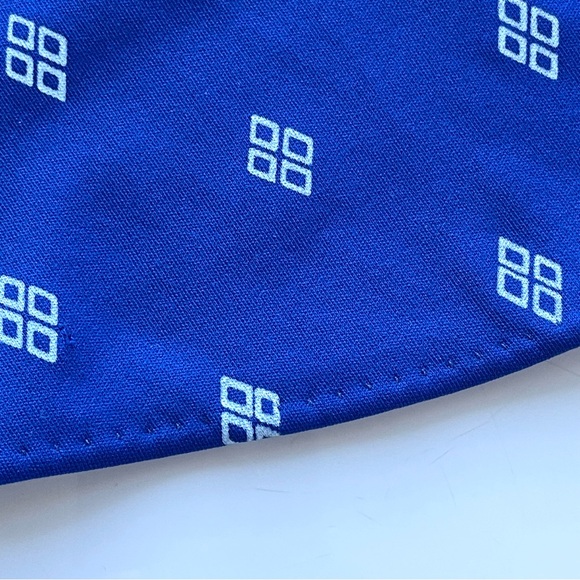 Vintage Alfred Shaheen Signed Blue White Spring Summer Midi Dress Size 12 (4/6) - Picture 15 of 15